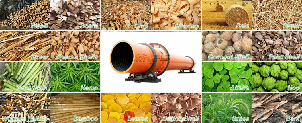 Small Industrial Biomass Grain Rotary Drum Dryer for Sale